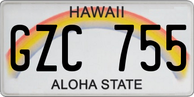 HI license plate GZC755