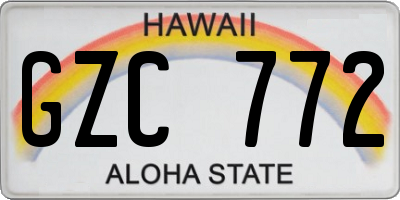 HI license plate GZC772