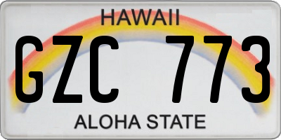 HI license plate GZC773