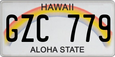 HI license plate GZC779