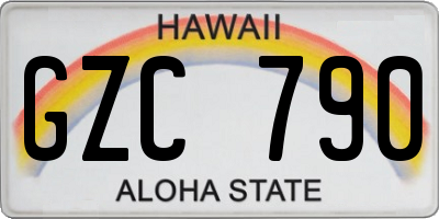 HI license plate GZC790