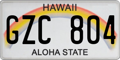 HI license plate GZC804