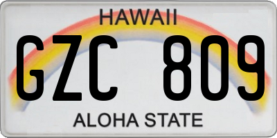 HI license plate GZC809