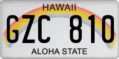 HI license plate GZC810