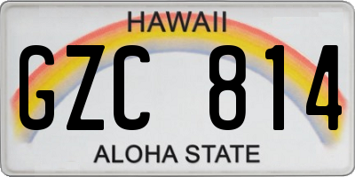 HI license plate GZC814