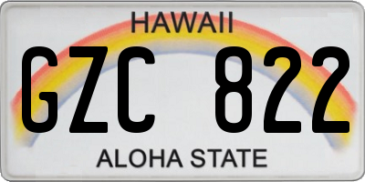 HI license plate GZC822