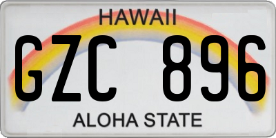 HI license plate GZC896