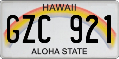 HI license plate GZC921