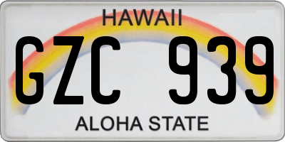HI license plate GZC939