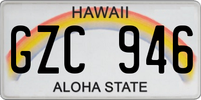 HI license plate GZC946