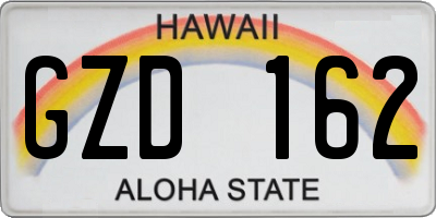 HI license plate GZD162