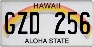 HI license plate GZD256