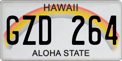 HI license plate GZD264