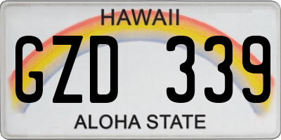 HI license plate GZD339