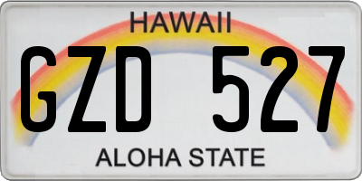 HI license plate GZD527