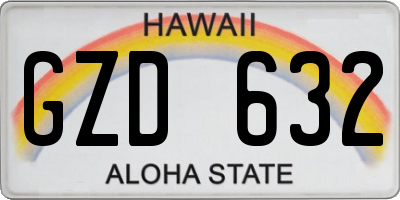 HI license plate GZD632