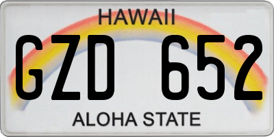 HI license plate GZD652
