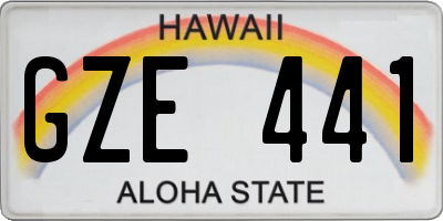 HI license plate GZE441