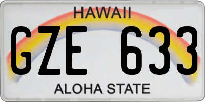 HI license plate GZE633