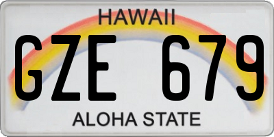 HI license plate GZE679