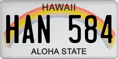 HI license plate HAN584