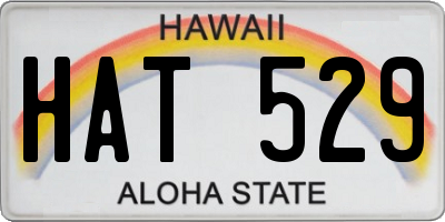 HI license plate HAT529