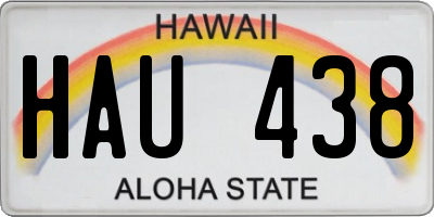 HI license plate HAU438