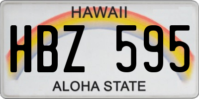 HI license plate HBZ595