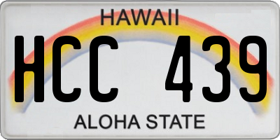 HI license plate HCC439
