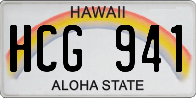HI license plate HCG941
