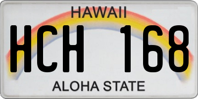 HI license plate HCH168