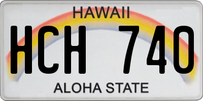 HI license plate HCH740