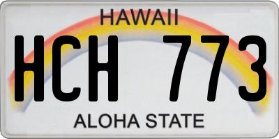 HI license plate HCH773