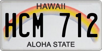 HI license plate HCM712