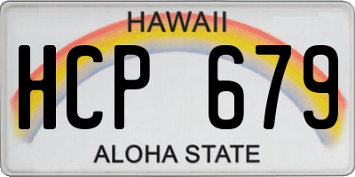 HI license plate HCP679