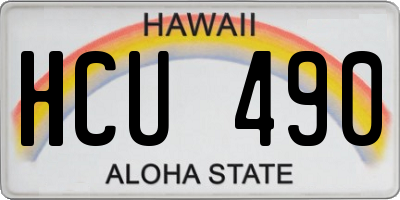 HI license plate HCU490
