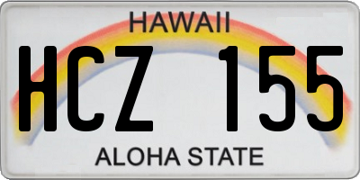 HI license plate HCZ155