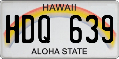 HI license plate HDQ639
