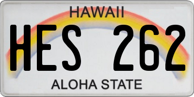 HI license plate HES262