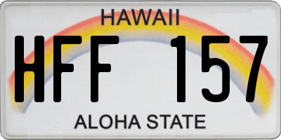HI license plate HFF157
