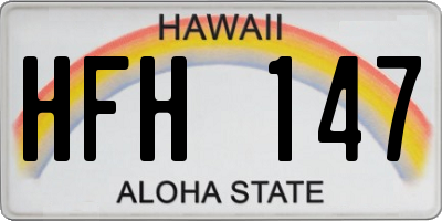 HI license plate HFH147