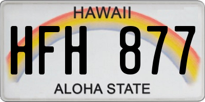 HI license plate HFH877