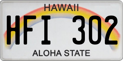 HI license plate HFI302