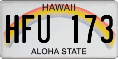 HI license plate HFU173