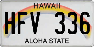 HI license plate HFV336