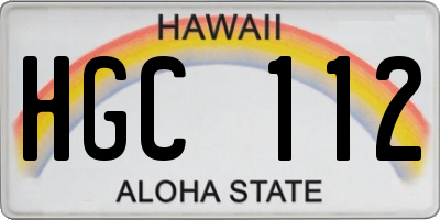 HI license plate HGC112