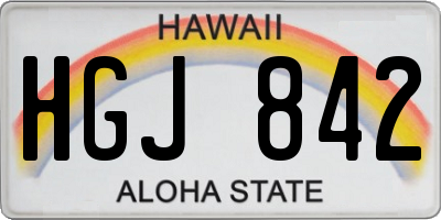 HI license plate HGJ842