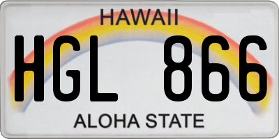 HI license plate HGL866