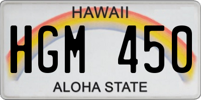 HI license plate HGM450