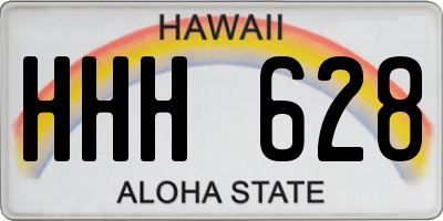 HI license plate HHH628